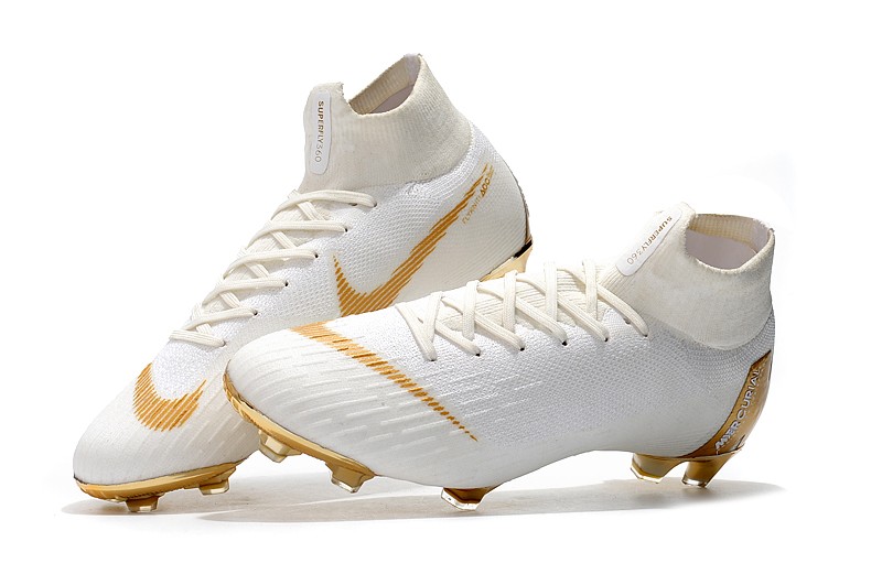 nike cleats white and gold