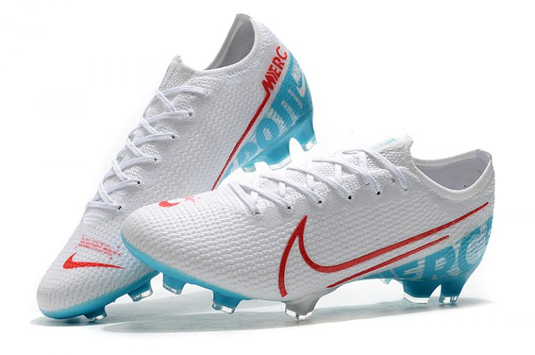 football cleats red white and blue
