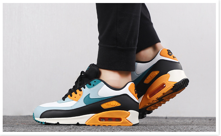 nike air max 90 essential teal yellow