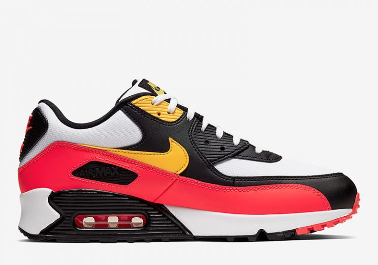 Nike Air Max 90 White / Chrome Yellow / Black / Bright Crimsonfor sale