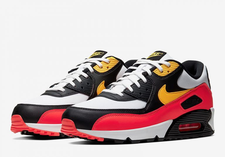 Nike Air Max 90 White / Chrome Yellow / Black / Bright Crimsonfor sale