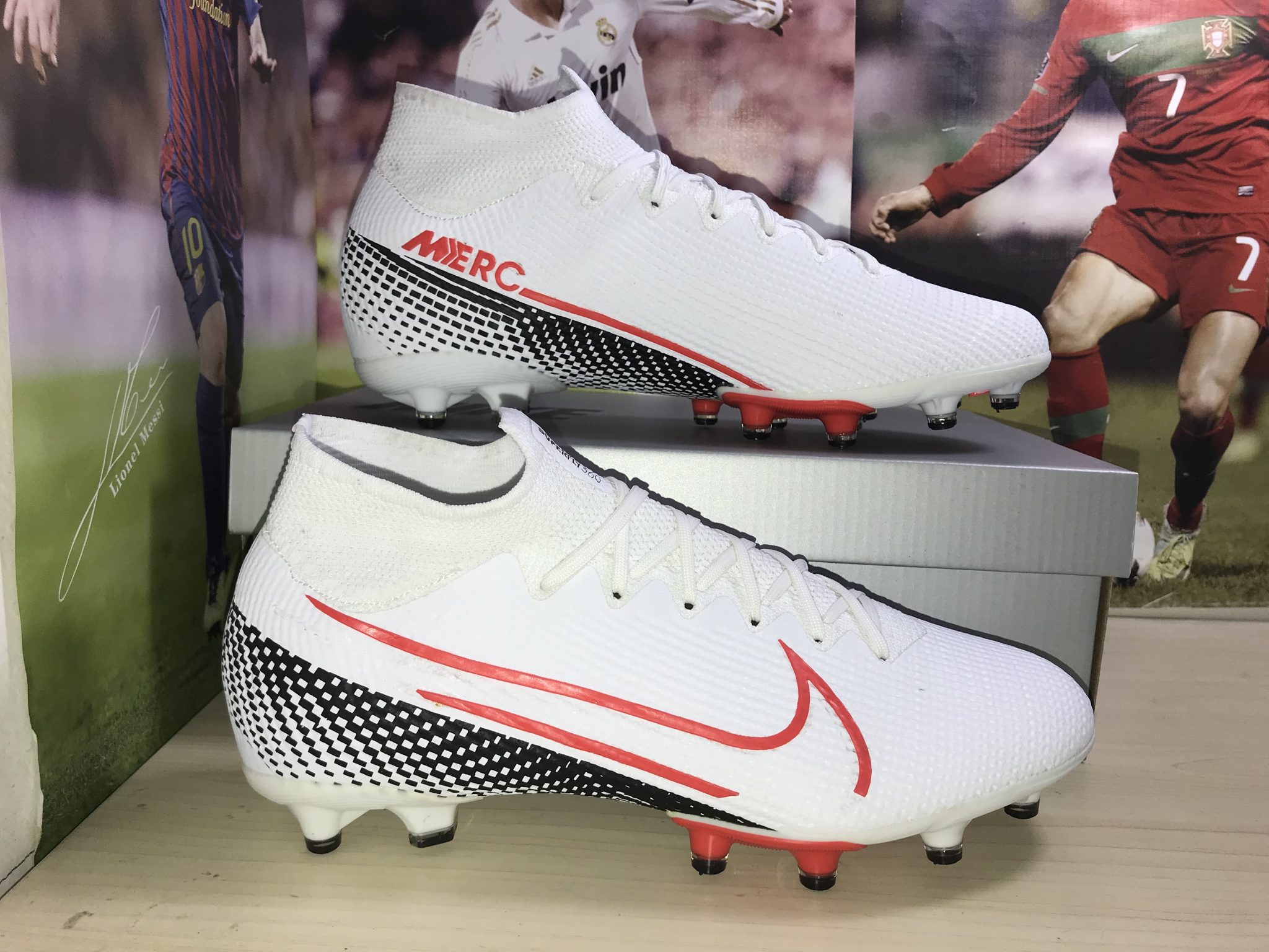 Nike Mercurial Superfly 7 Elite AG white black red for sale