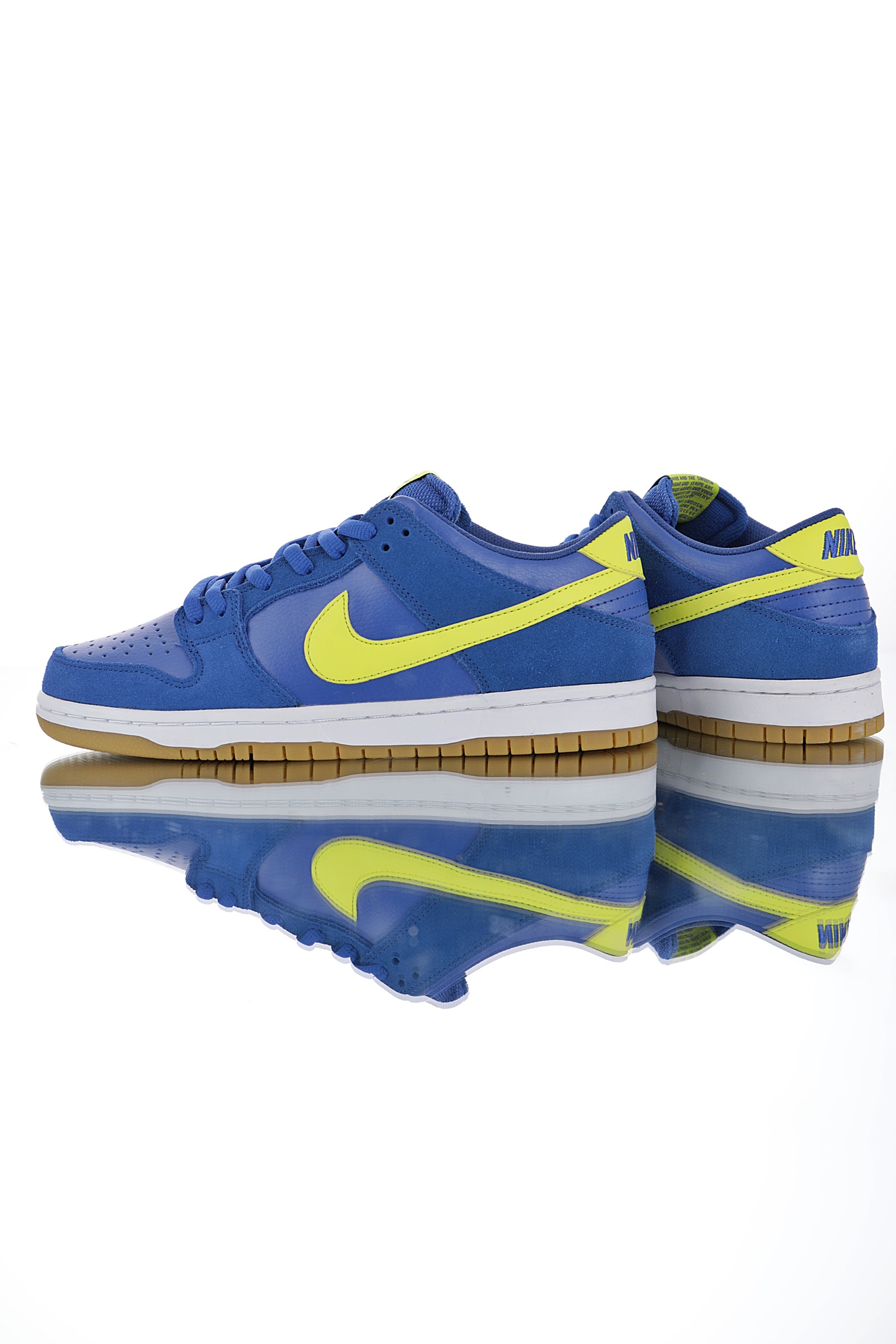 nike dunk blue and yellow