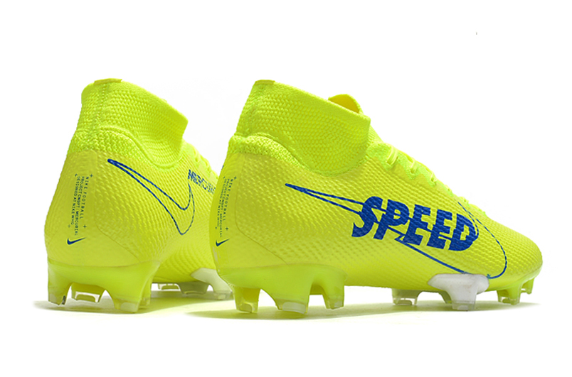 blue and yellow football cleats