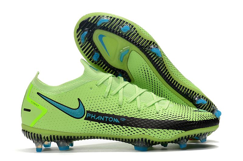 2021 new Nike Phantom GT Elite 3D FG green, black and blue football boots