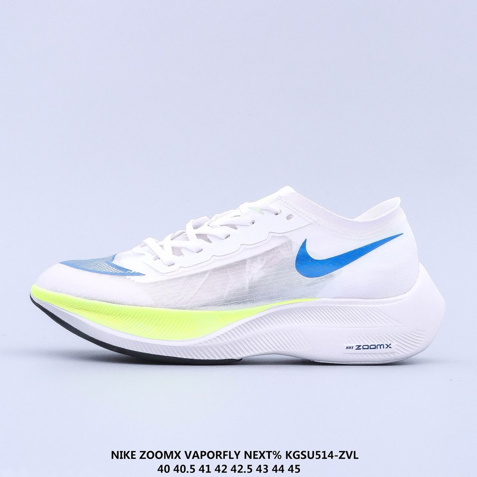 2021 Nike ZoomX VaporFly NEXT% white/digital color/black/racing blue ...