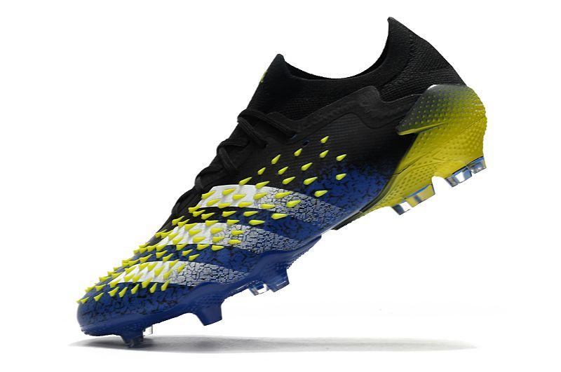 2021Adidas Predator freak. 1 pair of FG blue and yellow football boots