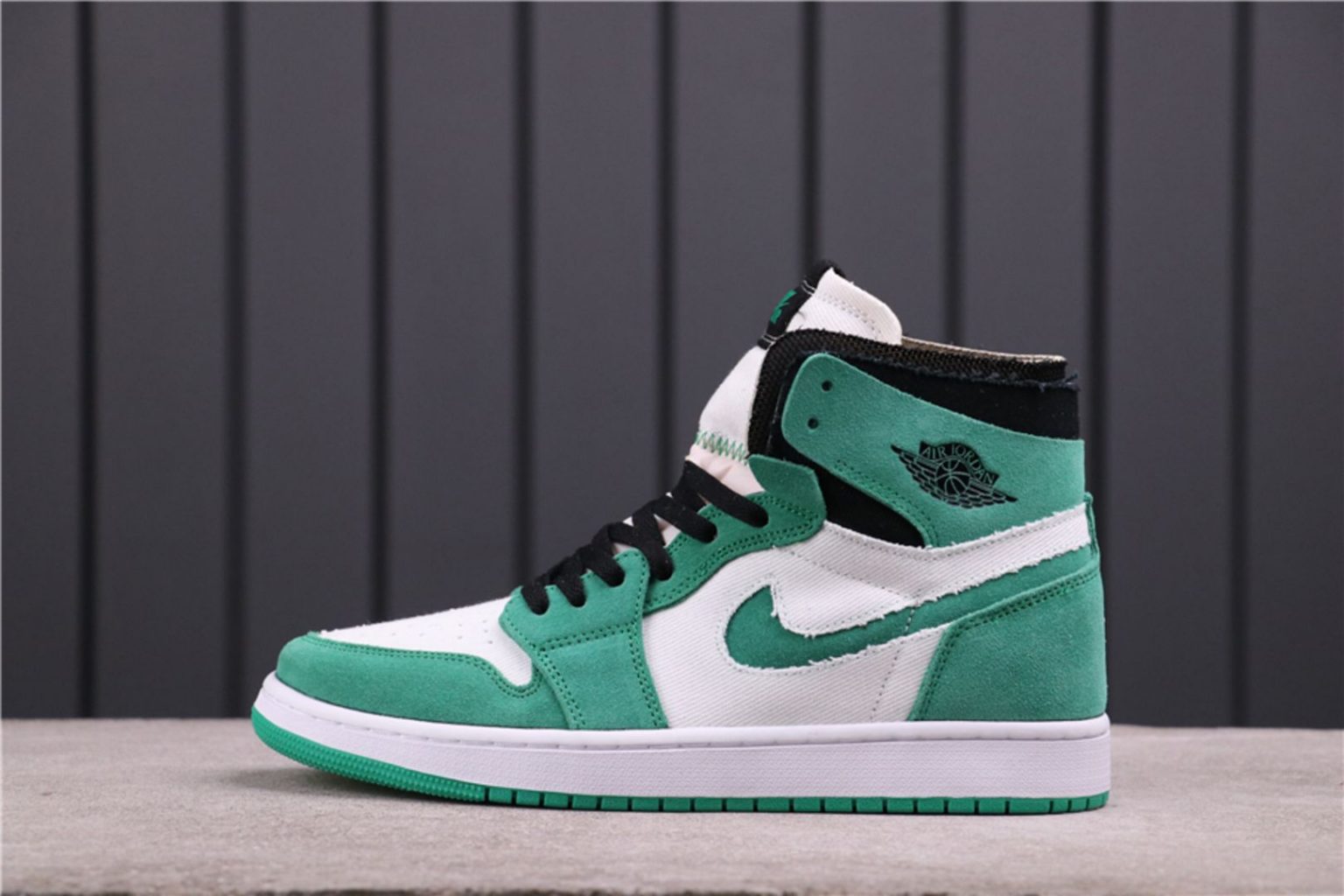 The new Air Jordan 1 Zoom CMFT Stadium Green / Black / White-Ghost ...