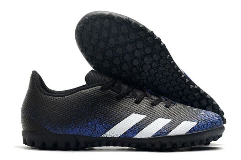 2021 Adidas Predator 21.4 TF Black Blue Stud Football Boots