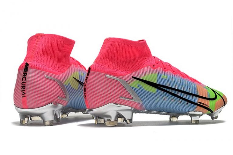 2021 new Nike Superfly 8 Elite FG blue gold pink football shoes buy