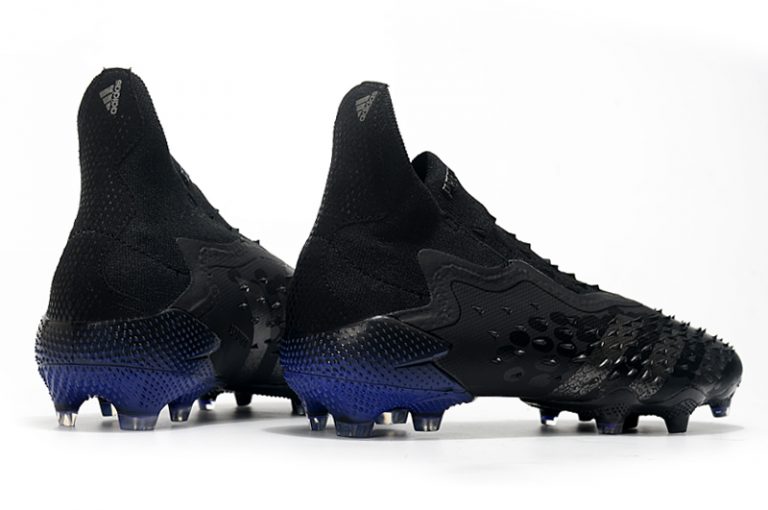 black and blue football cleats