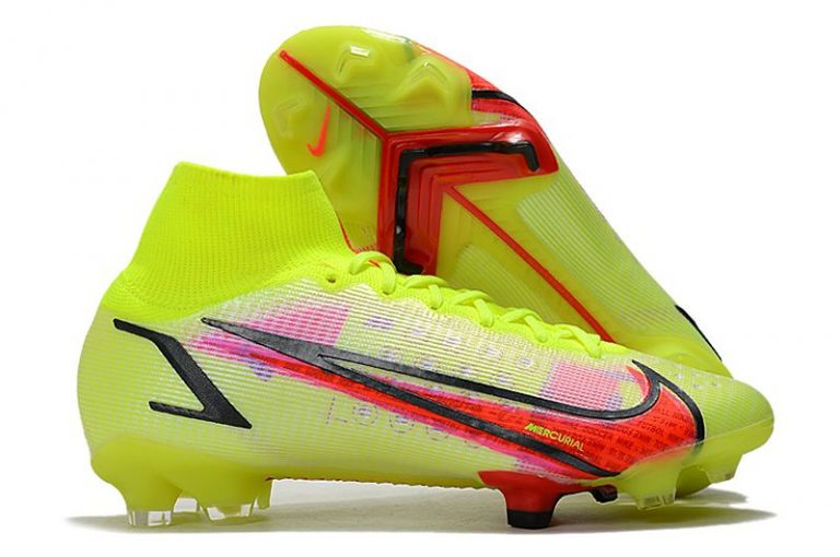 The new Nike Superfly 8 Elite FG yellow and red football boots