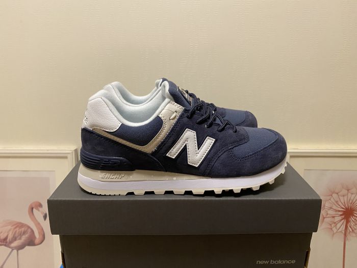 New Balance WL574SPZ blue and white casual shoes running shoes