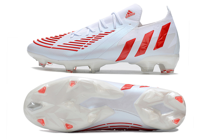 Hot Sale Adidas Predator EDGE GEOMETRIC.1 FG White Red Football Boots